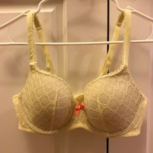 Victoria Secret Lined Demi Bright Yellow 36C